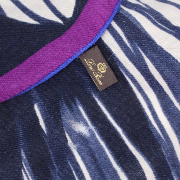 Loro Piana Cashmere Wool Large Pattern Scarf Wrap - Picture 4 of 4